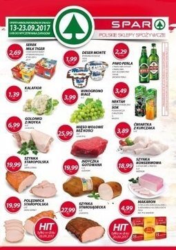 Gazetka promocyjna Spar, ważna od 13.09.2017 do 23.09.2017.