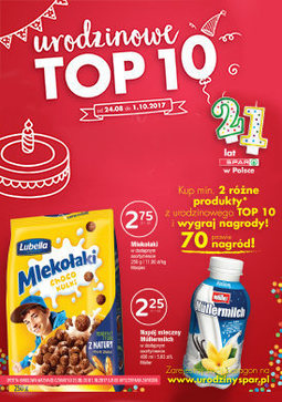 Gazetka promocyjna Spar, ważna od 21.08.2017 do 01.10.2017.