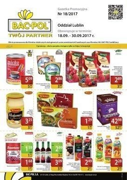 Gazetka promocyjna Bać-Pol, ważna od 18.09.2017 do 30.09.2017.