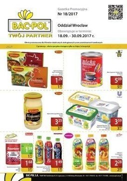 Gazetka promocyjna Bać-Pol, ważna od 18.09.2017 do 30.09.2017.