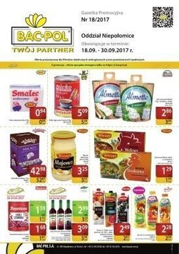 Gazetka promocyjna Bać-Pol, ważna od 18.09.2017 do 30.09.2017.