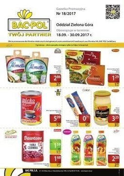 Gazetka promocyjna Bać-Pol, ważna od 18.09.2017 do 30.09.2017.