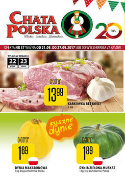 Gazetka promocyjna Chata Polska, ważna od 21.09.2017 do 27.09.2017.