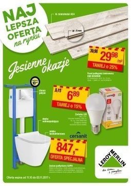Gazetka promocyjna Leroy Merlin, ważna od 11.10.2017 do 03.11.2017.