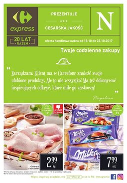 Gazetka promocyjna Carrefour, ważna od 18.10.2017 do 23.10.2017.