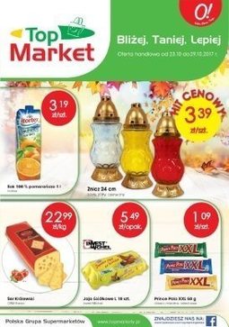 Gazetka promocyjna Top Market, ważna od 23.10.2017 do 29.10.2017.