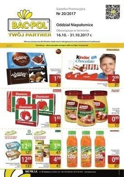 Gazetka promocyjna Bać-Pol, ważna od 16.10.2017 do 31.10.2017.
